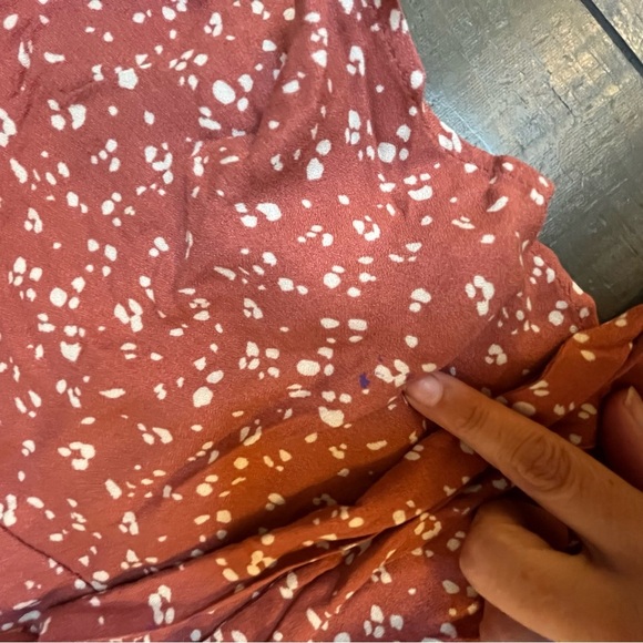 URBAN Romantics Terracotta Floral Mini Skirt Peasant Babydoll Shorts Under - Picture 7 of 8